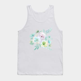 3 abstract flowers watercolor Tank Top